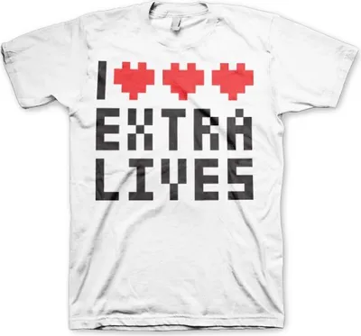 Produktbild von I Love Extra Lives T-Shirt - Large - White