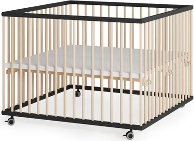 Produktbild von Laufgitter 100x100 cm - schwarz/natur - Premium Kollektion