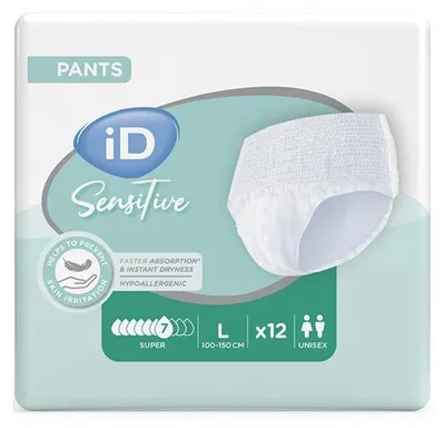 Image de iD Sensitive Pants Super Large - 1 paquet de 12 protections