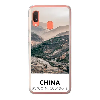 Produktbild von MuchoWow® Handyhülle Schutzhülle Hülle für Samsung Galaxy A20e China - Berge - Asien - Sommer Silikon Softcase Handy Hülle - Abdeckung