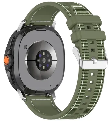 Obrázek produktu pro Pro Samsung Galaxy Watch 8 / 8 Classic xDfind Hybridní nylonový pletený silikonový řemínek Green
