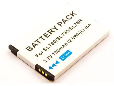 Produktbild von Akku für Siemens Gigaset SL400A Li-Ion 3,7 Volt 700 mAh schwarz.