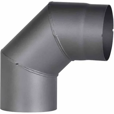 Produktbild von Ofenrohrbogen 90°, Ø 150 mm, grau fest ohne Tür