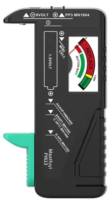 Obrázek produktu pro Univerzální tester baterií pro 9V, 1,5V AAA, AA, C, D a knoflíkových baterií