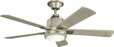 Produktbild von Elstead Colerne leiser Deckenventilator mit LED Licht Ø132cm Holz + Fernbedienung