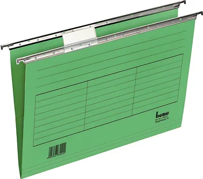 Produktbild von Hängemappe A4 seitlich offen grün 230g/qm Farbkarton, Beschriftungs-