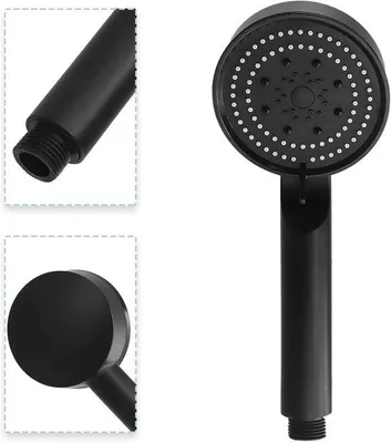 Productafbeelding van Douchekop - Handdouche - Waterbesparend Douchen - 5 Straalstanden - Universeel - Zwart