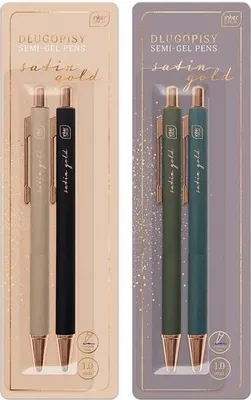 Produktbild von Kugelschreiber Satin Gold 2 Stück (Schul- und Schrein)