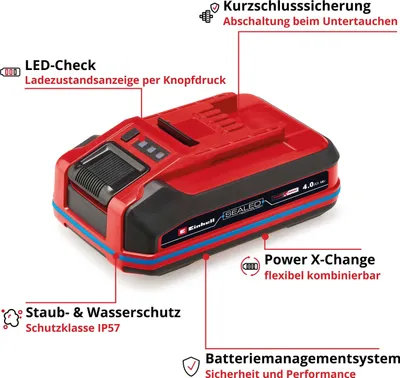 Immagine prodotto di Batteria Einhell 18V 4,0Ah sigillata PXC Plus 4511627