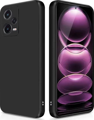 Image de Etui silicone fin pour Xiaomi Redmi Note 12 Pro 5G silicone souple liquide, mat, résistant aux rayures noir