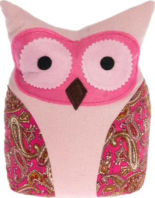 Produktbild von Türstopper SILA rosa pink Eule mit Sandfüllung Doorstop H21cm Türsack
