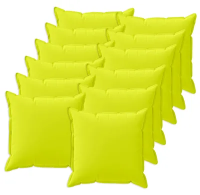 Productafbeelding van vidaXL Kussenhoezen, 12 stuks, HOUTEN, lichtgroen, 40 x 40 cm, polyester