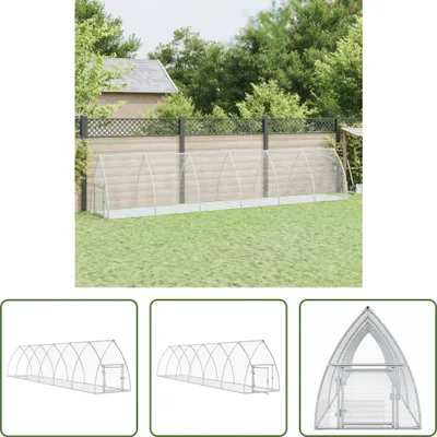 Produktbild von The Living Store Kaninchenkäfig Silbern 600x105x120 cm Verzinkter Stahl
