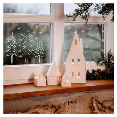Produktbild von Großes Lichthaus mit Spitzdach 12 x 11 x 30,5 cm