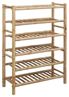Produktbild von Bambus-Schuhregal für stilvolle Organisation, 68 x 28 x 96 cm