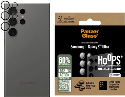 Zdjęcie produktu dla PanzerGlass Hoops Osłona obiektywu Szkło hartowane do Samsung Galaxy S25 Ultra Przezroczyste
