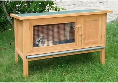 Image de Clapier d'extérieur Kerbl Fred, 100x45x62 cm, Bois, Abri sécurisé pour rongeurs