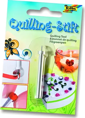 Produktbild von folia Quilling-Stift kurz 8 mm Spitze aus Aluminium