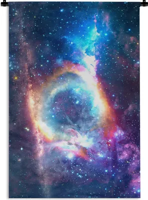 Produktbild von MuchoWow® Wandteppich Wandbehang Weltraum - Sterne - Regenbogen 120x180 cm Tapisserie Dekoration Wandtuch - Schlafzimmer - Dekorationen für das Haus