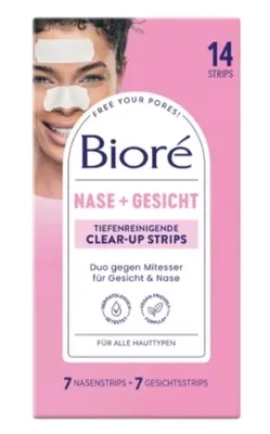 Produktbild von Bioré Porenreiniger-Streifen mit Hamamelis für Gesicht (7 Stück) und Nase (7 Stück)