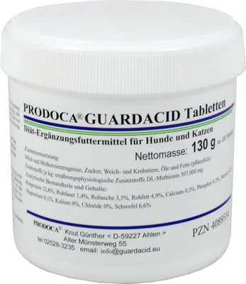 Produktbild von PRODOCA GUARDACID Tabletten für Hunde und Katzen, 200 St. Tabletten