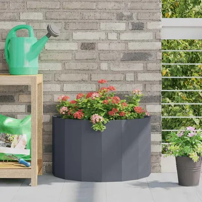 Zdjęcie produktu dla Maison Exclusive – donica na rośliny antracytowa 60 x 30 x 35 cm stal