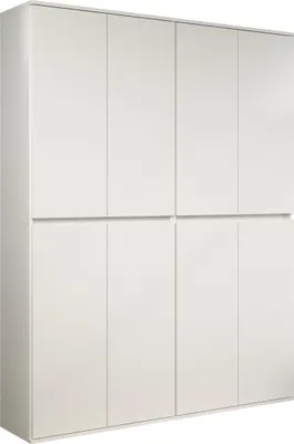 Image de trendteam Vestiaire multifonction Nevada 8 portes blanc mélaminé L/H/P env. 148/191/34 cm
