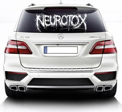 Produktbild von Neurotox - Logo, Heckscheibenaufkleber weiß, außenklebend, 60cm