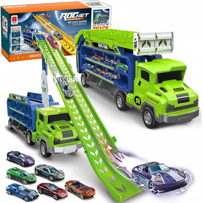 Produktbild von Kinderini LKW Transporter mit Rennstrecke und Parkhaus