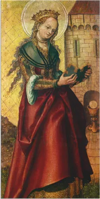 Produktbild von ARTland Wandbild Alu für Innen & Outdoor Die heilige Barbara. Größe: 75x150 cm