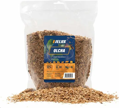 Produktbild von Erlenholz Räucherchips KL08 1kg zum Räuchern von Fisch, Fleisch & Käse, pilz- und schimmelfrei