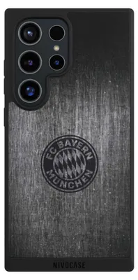 Produktbild von NIVOCASE Handyhülle für Samsung Galaxy S24 Ultra  Hülle NIVOpure Case Schwarz FC Bayern München FCB Metallic Look