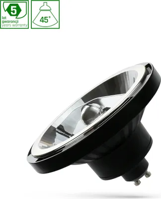 Produktbild von Spectrum LED Leuchtmittel Reflektor AR111 Schwarz 12W GU10 1050lm warmweiß 3000K 45°