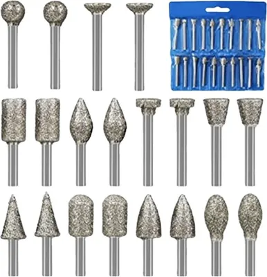 Produktbild von INF 20-teiliges Diamantschleifkopf-Set zum Steinschnitzen (70 g)