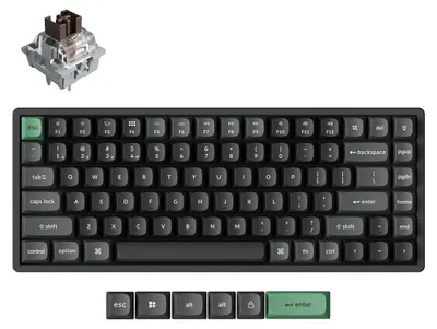 Produktbild von Keychron K2 Ultra 8K Wireless Mechanische Tastatur 75% RGB Hot-Swap Mac Windows - QWERTY US - Apex Brown