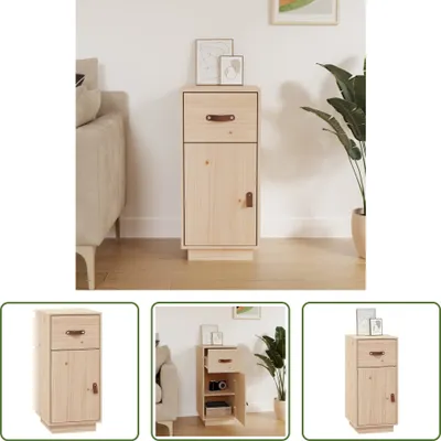 Produktbild von The Living Store Sideboard 34x40x75 cm Massivholz Kiefer