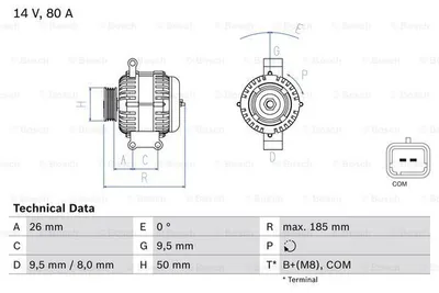 Produktbild von Drehstromgenerator BOSCH 0 986 082 880