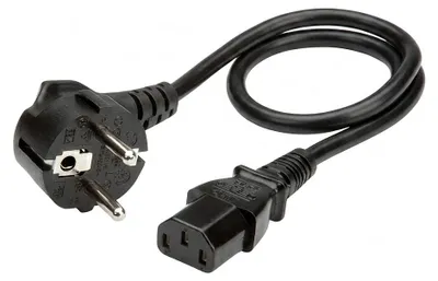 Image de ROLINE Netzkabel, gerade IEC-Buchse, schwarz, 0,6 m