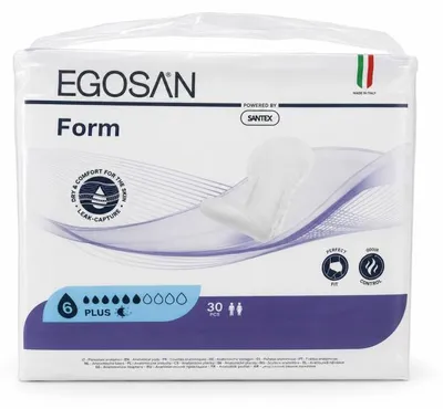 Produktbild von Egosan Form Plus – 4 Packungen mit je 30 Slipeinlagen