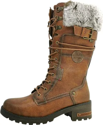 Produktbild von Mustang  Damenschuhe Schnürstiefel Braun Freizeit, Schuhgröße:42 EU