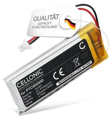 Produktbild von CELLONIC 1x Akku für Headset Kompatibel mit Sena SRL‑01 (SP51), PTC802050 - (800mAh , 3.7V)