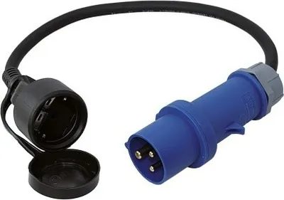 Produktbild von Adapterkabel 0.5m CEE-Stecker >Schuko-Kupp.