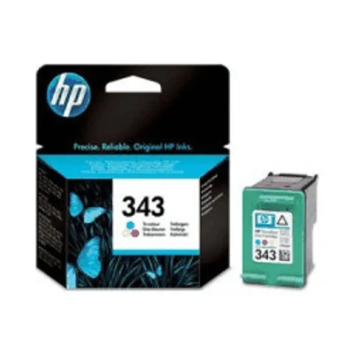 Zdjęcie produktu dla HP 343 oryginalny wkład atramentowy trójkolorowy, Standardowa wydajność, Cyjan, Purpurowy, Żółty, Atrament barwnikowy, 1 szt., 330 stron(y)