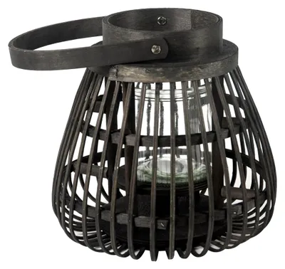 Produktbild von Holzlaterne Palau 2er Set – schwarz