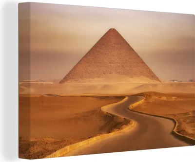 Produktbild von OneMillionCanvasses® - Leinwandbilder - 140x90 cm, Rote Pyramide von Snofroe in Dashur in Ägypten, Wandbilder Kunstdruck Wanddekoration
