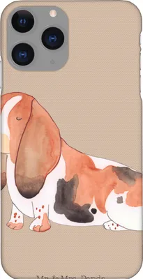 Produktbild von Mr. & Mrs. Panda Iphone 11 Pro Handyhülle Hund Basset Hound - Hundeglück - Geschenk, Süß, Handy Case, Sprüche, Premium Kunststoff