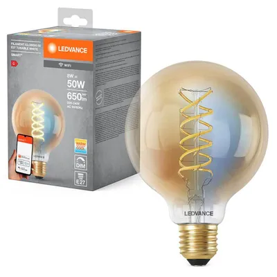 Produktbild von LEDVANCE 4058075793972 LED (monochrome) EEC G (A - G) E-27 8 W = 60 W Warm white to cool white (Ø x H) 95 mm x 95 mm 1 pc(s)