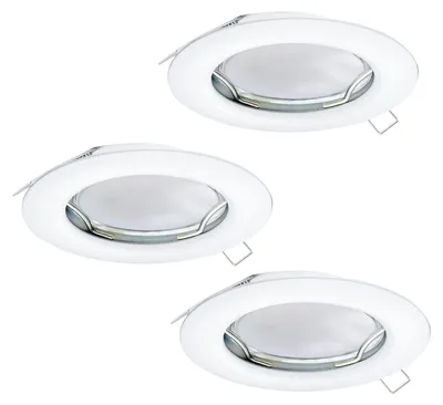 Immagine prodotto di Faretto Ad Incasso Moderno Peneto In Acciaio Bianco 3 Luci Gu10 2,8W