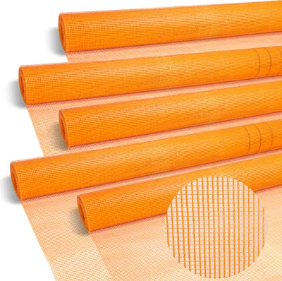 Produktbild von Aopunly 5 Rolle Armierungsgewebe 160g/m² 4x4mm Putzgewebe Glasfasergewebe Gewebe Orange 250m²