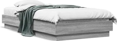 Produktbild von vidaXL Bettgestell Grau Sonoma 90x190 cm Holzwerkstoff